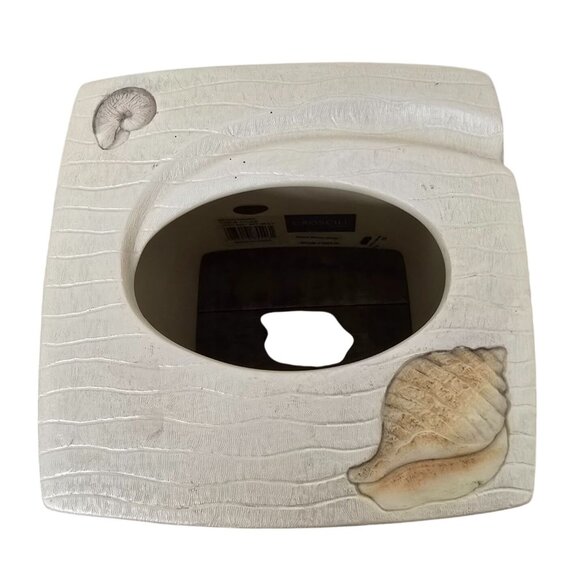 Croscill Home Beach Nautical Seashell Design Square Tissue Box Cover - Picture 6 of 8